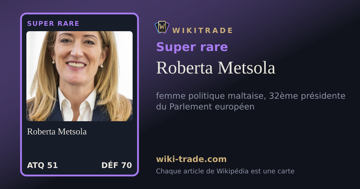Roberta Metsola — carte Super rare