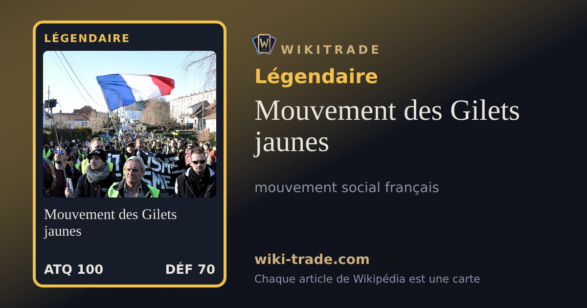 Mouvement des Gilets jaunes — carte Légendaire