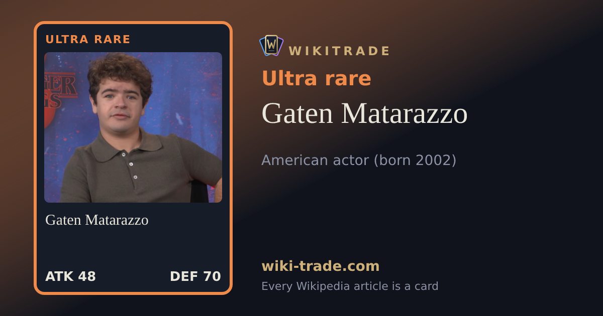 Gaten Matarazzo — Ultra rare card