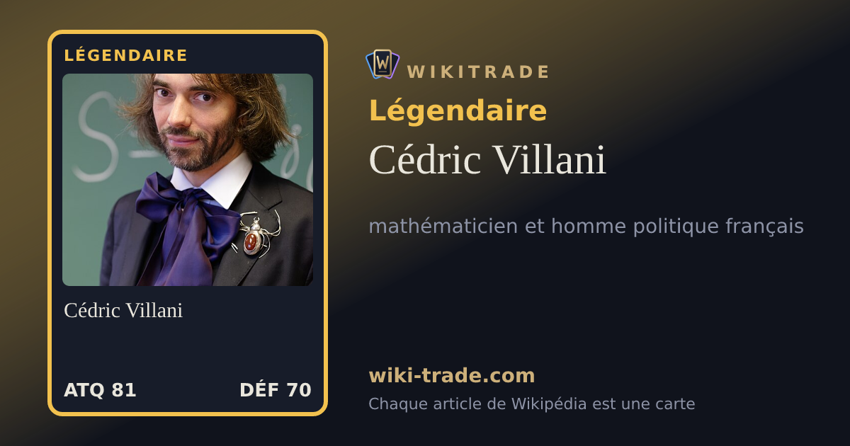Cédric Villani — carte Légendaire