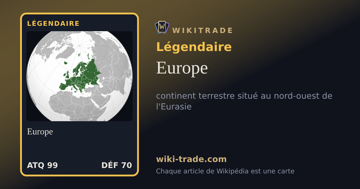 Europe — carte Légendaire