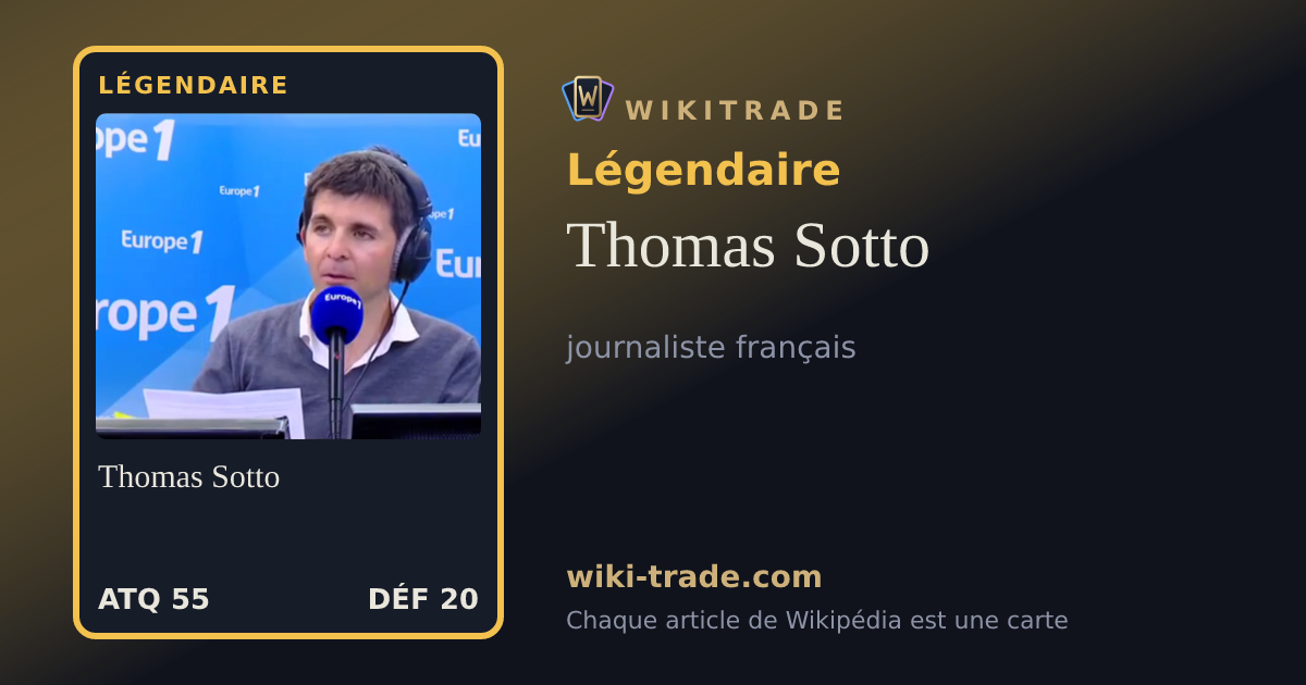 Thomas Sotto — carte Légendaire