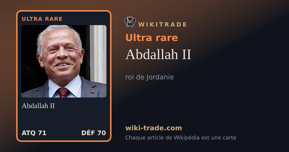 Abdallah II — carte Ultra rare