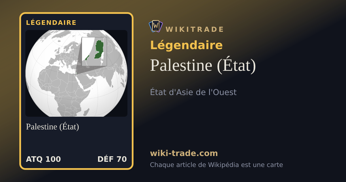 Palestine (État) — carte Légendaire