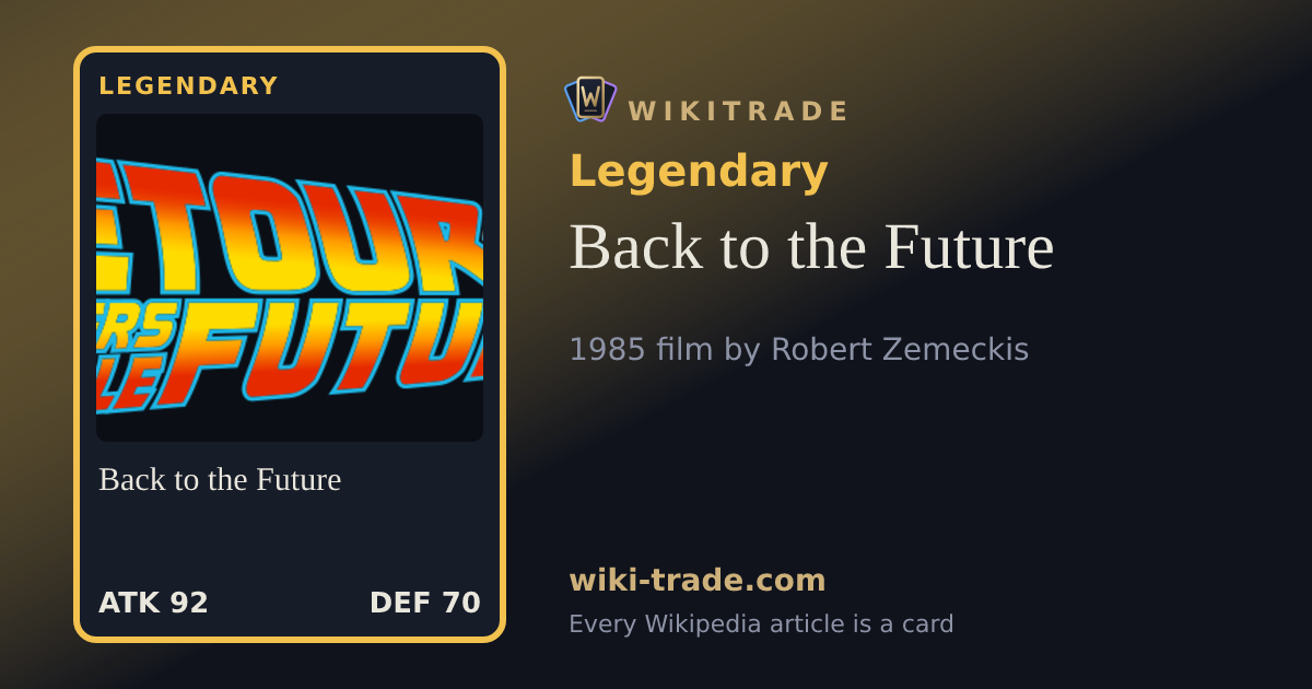 Back to the Future — Legendary card
