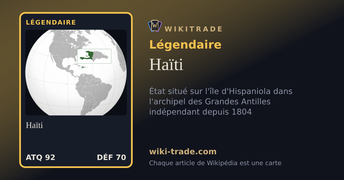 Haïti — carte Légendaire