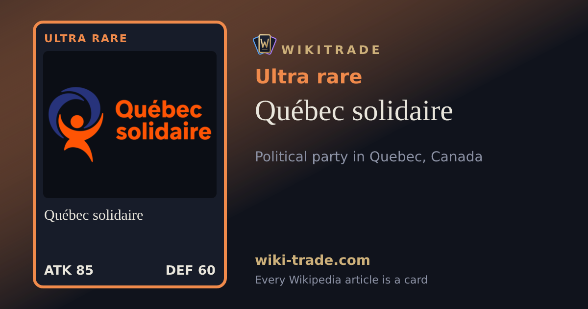 Québec solidaire — Ultra rare card