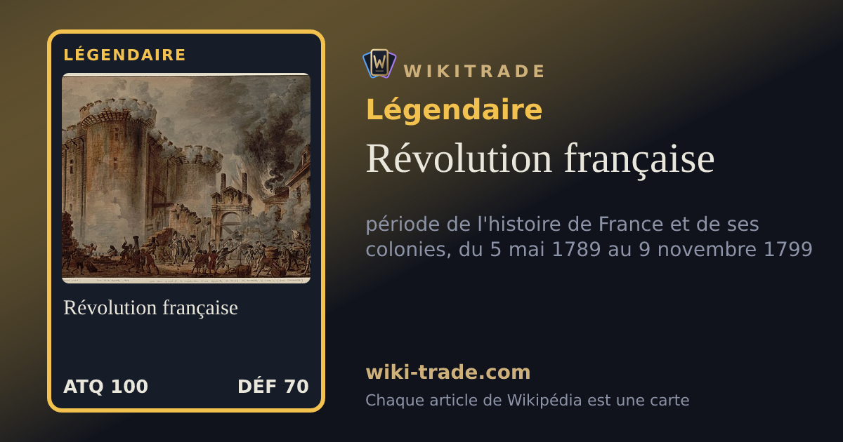 Révolution française — carte Légendaire
