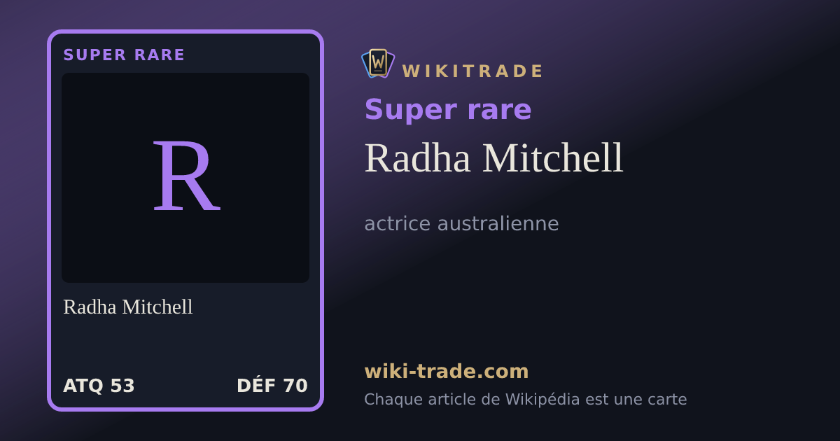 Radha Mitchell — carte Super rare