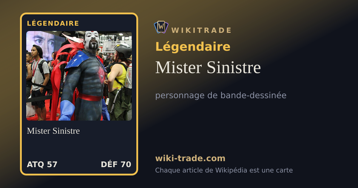 Mister Sinistre — carte Légendaire