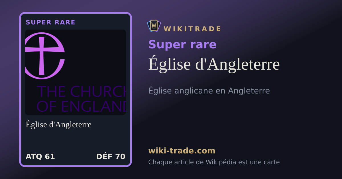 Église d'Angleterre — carte Super rare