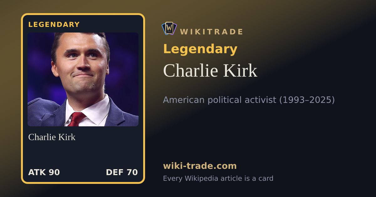 Charlie Kirk — Legendary card