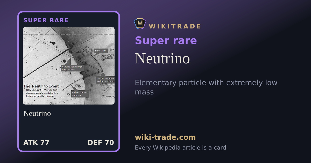 Neutrino — Super rare card