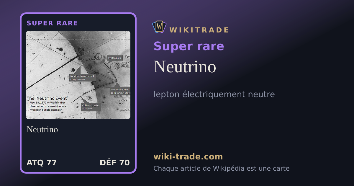 Neutrino — carte Super rare