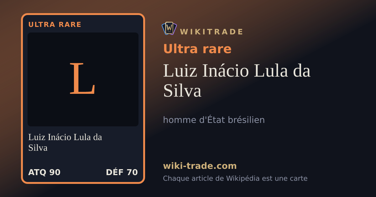 Luiz Inácio Lula da Silva — carte Ultra rare