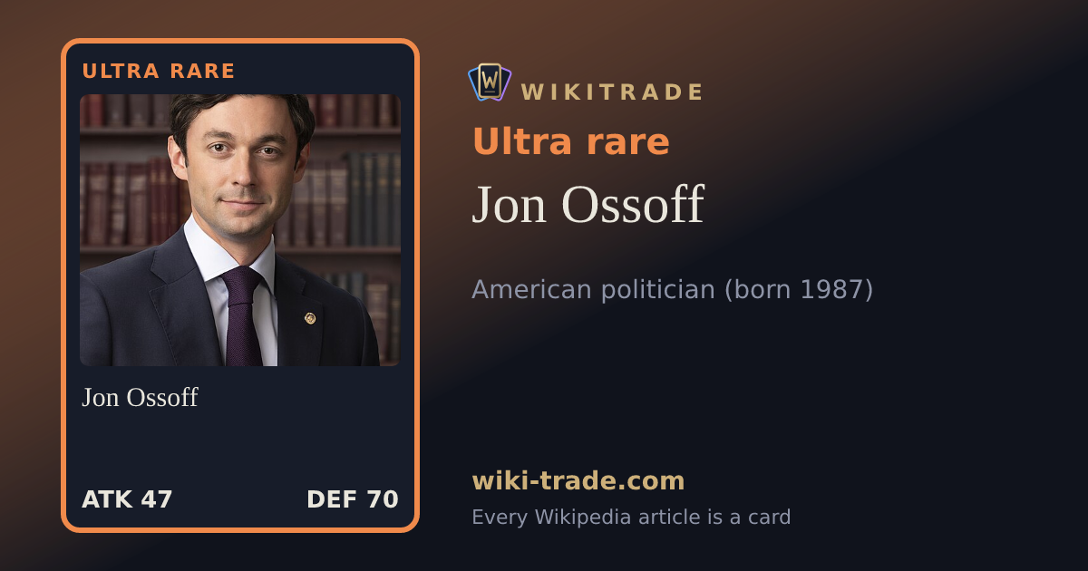 Jon Ossoff — Ultra rare card