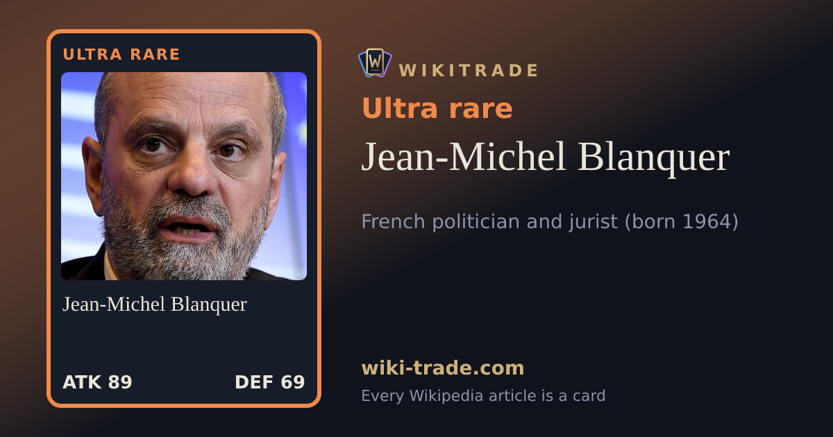 Jean-Michel Blanquer — Ultra rare card