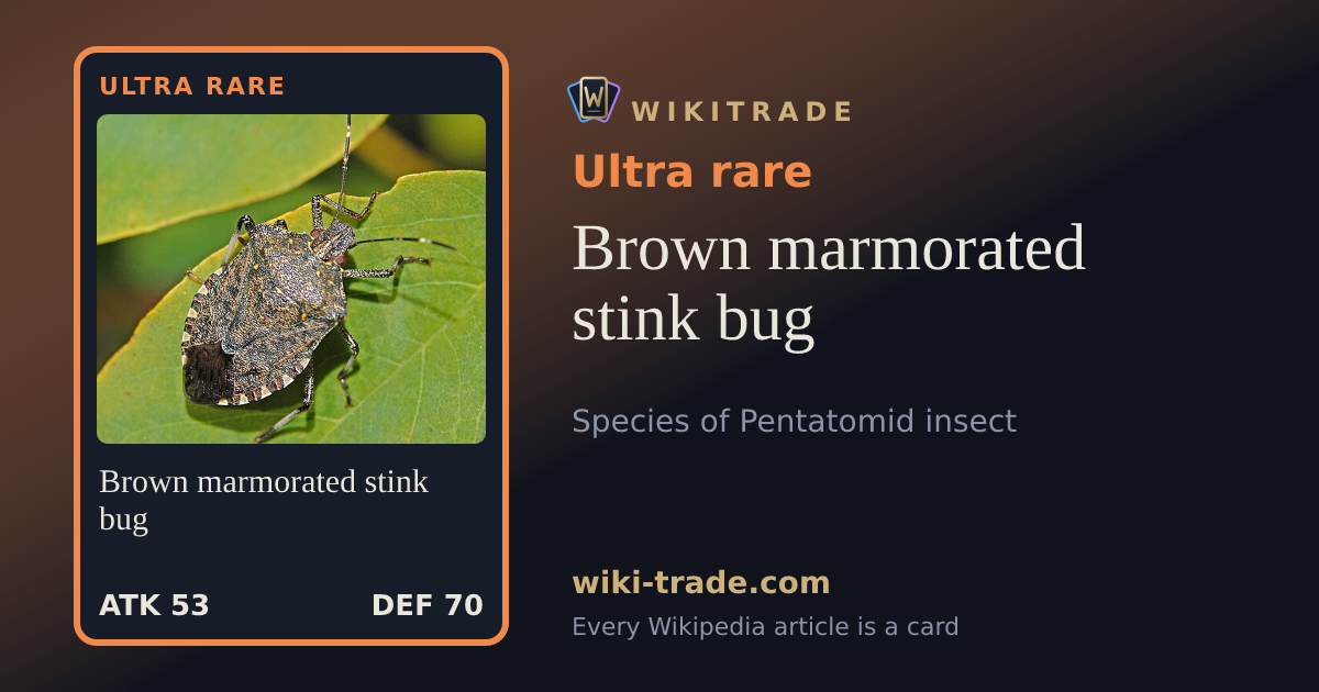 Brown marmorated stink bug — Ultra rare card
