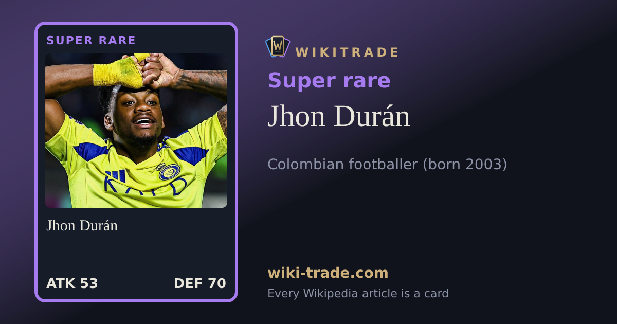 Jhon Durán — Super rare card