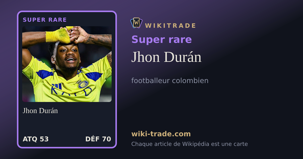 Jhon Durán — carte Super rare
