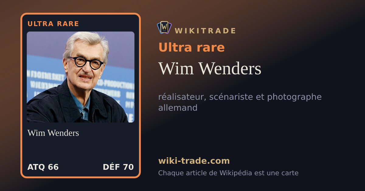 Wim Wenders — carte Ultra rare