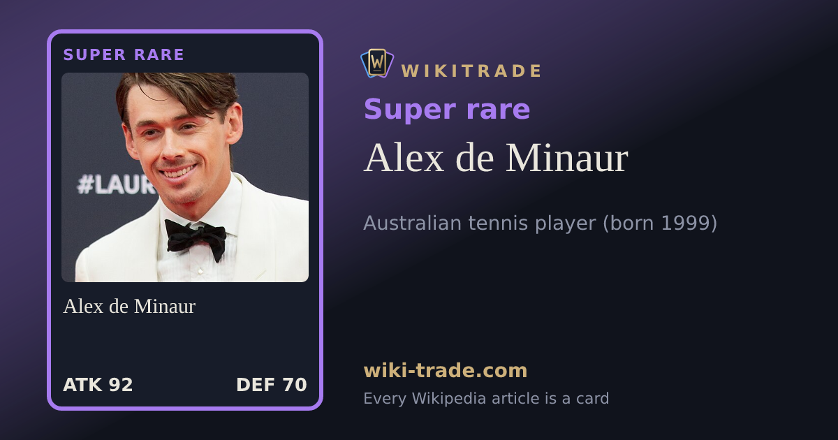 Alex de Minaur — Super rare card