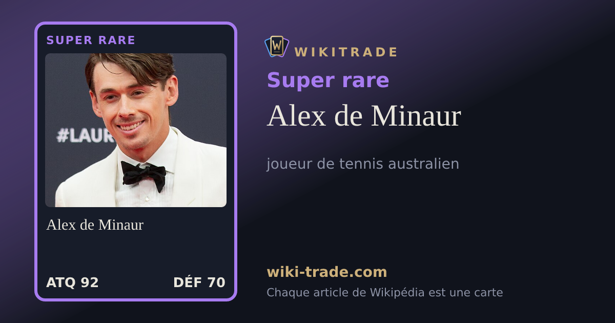 Alex de Minaur — carte Super rare
