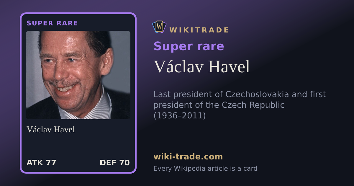 Václav Havel — Super rare card