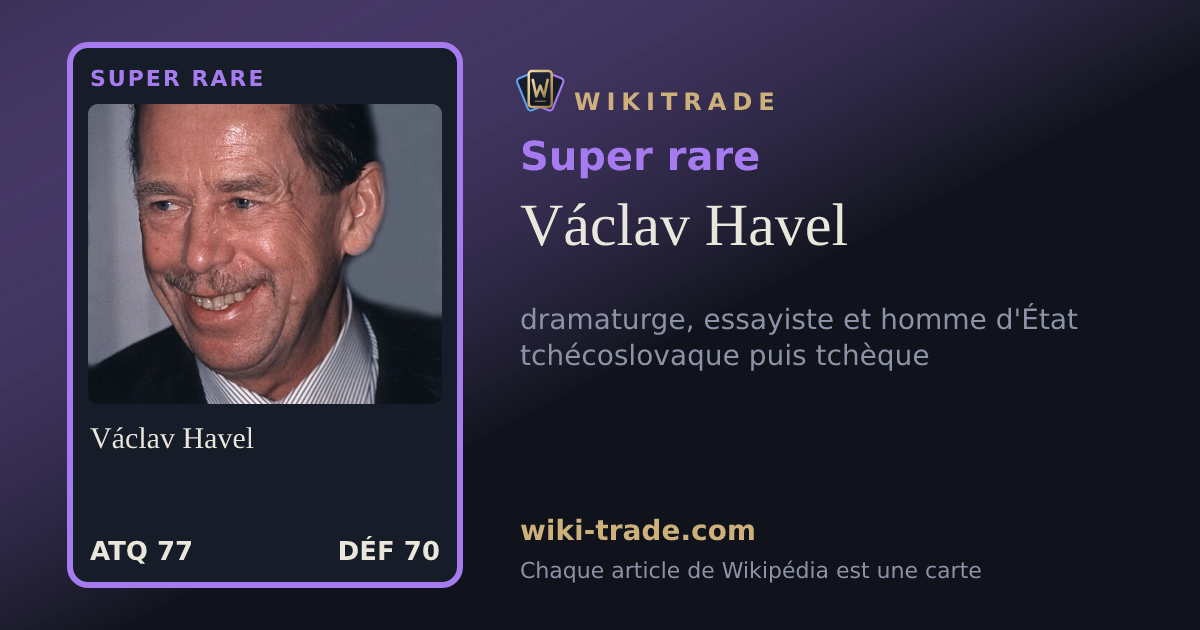 Václav Havel — carte Super rare