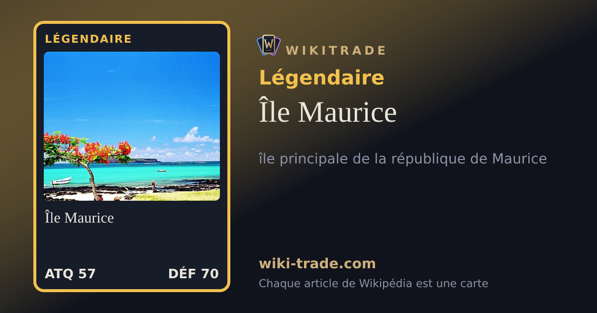 Île Maurice — carte Légendaire
