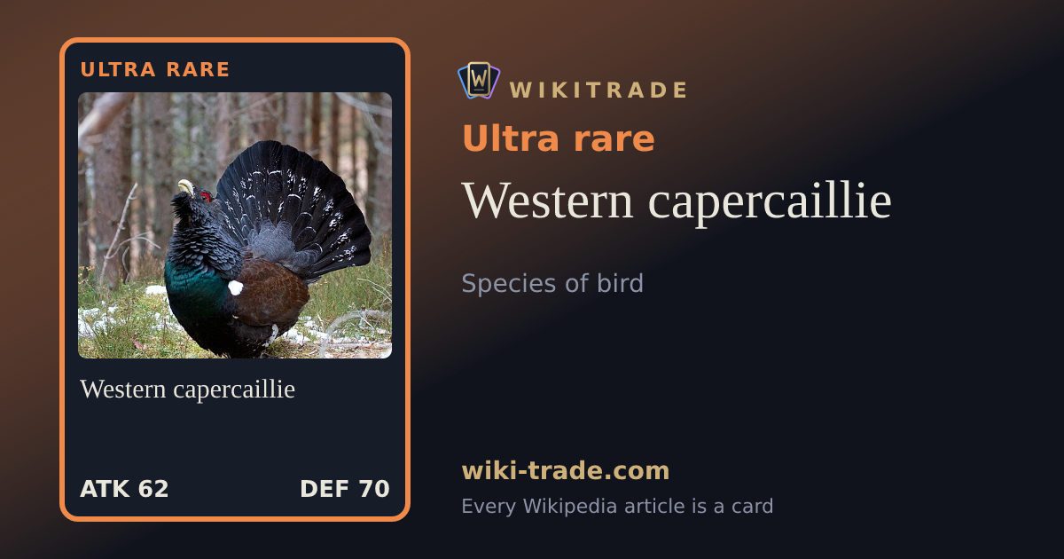 Western capercaillie — Ultra rare card