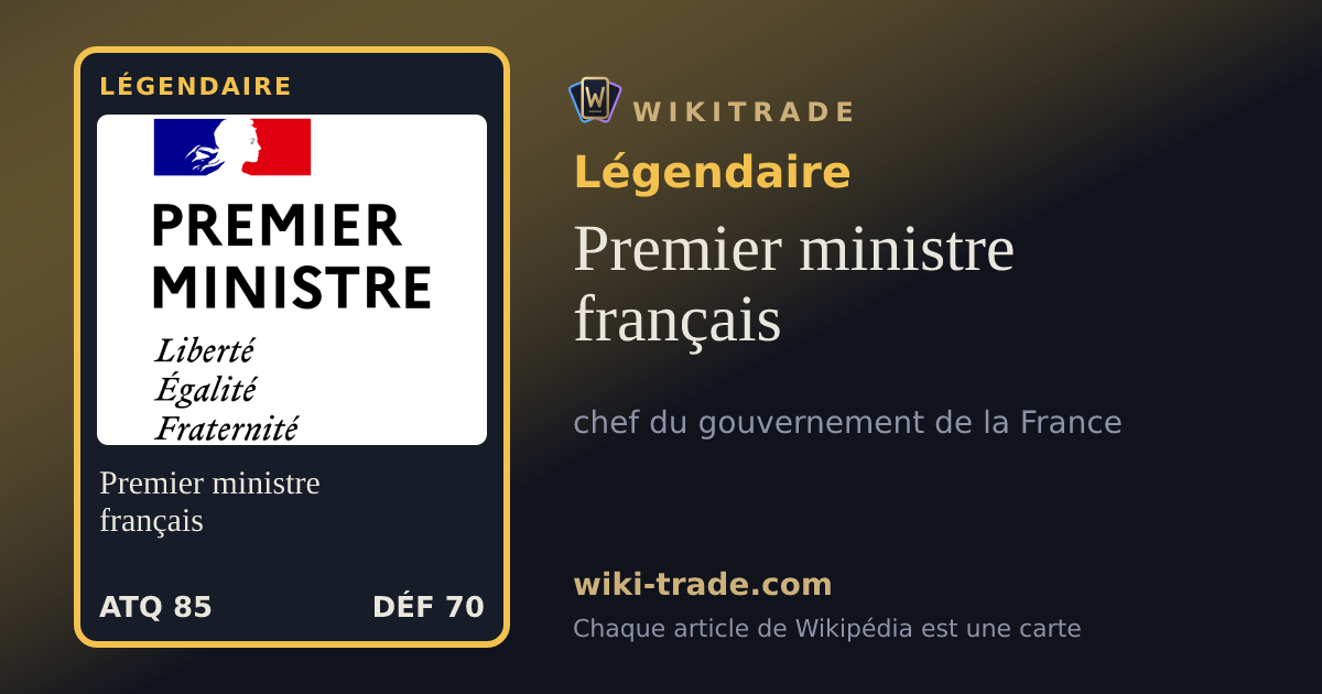 Premier ministre français — carte Légendaire