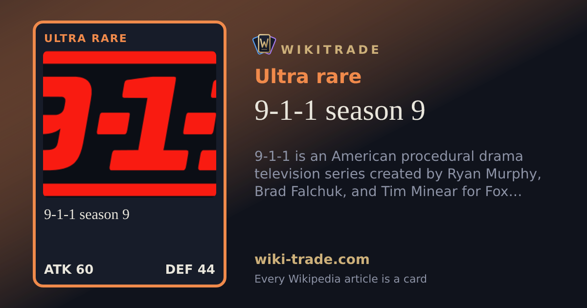 9-1-1 season 9 — Ultra rare card