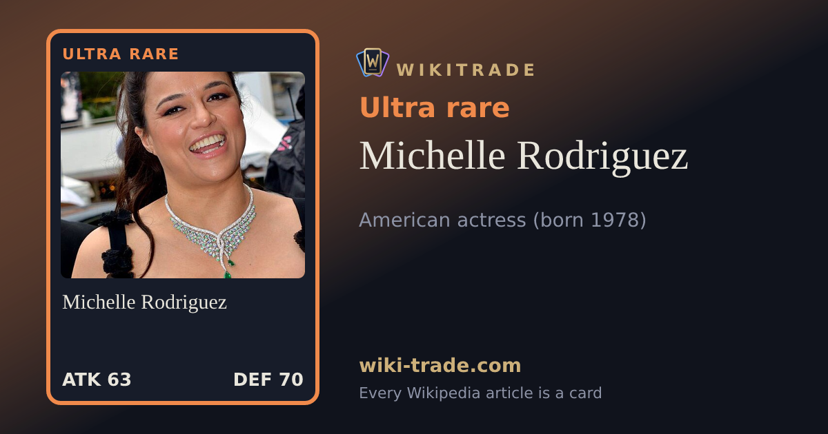 Michelle Rodriguez — Ultra rare card