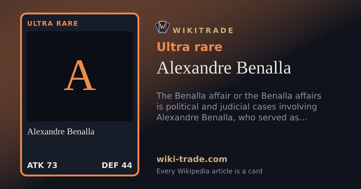 Alexandre Benalla — Ultra rare card