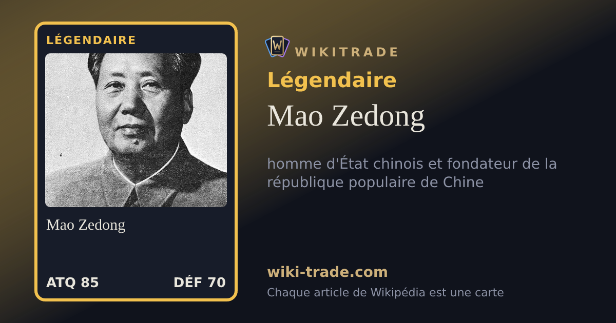Mao Zedong — carte Légendaire