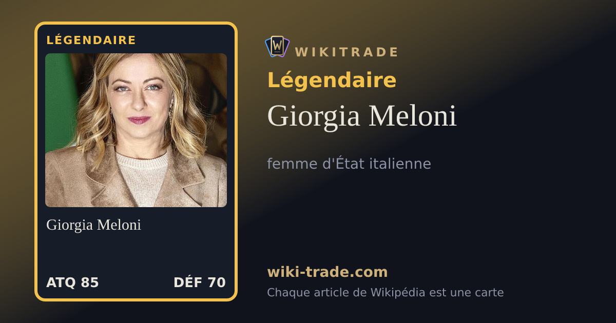Giorgia Meloni — carte Légendaire