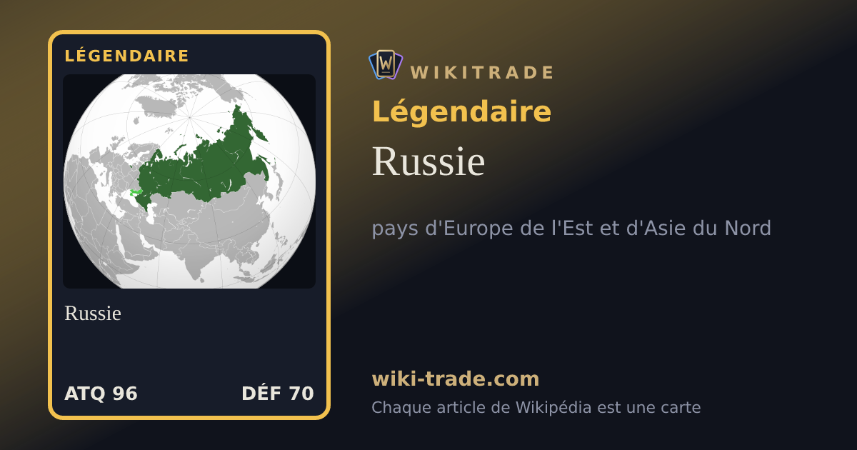 Russie — carte Légendaire