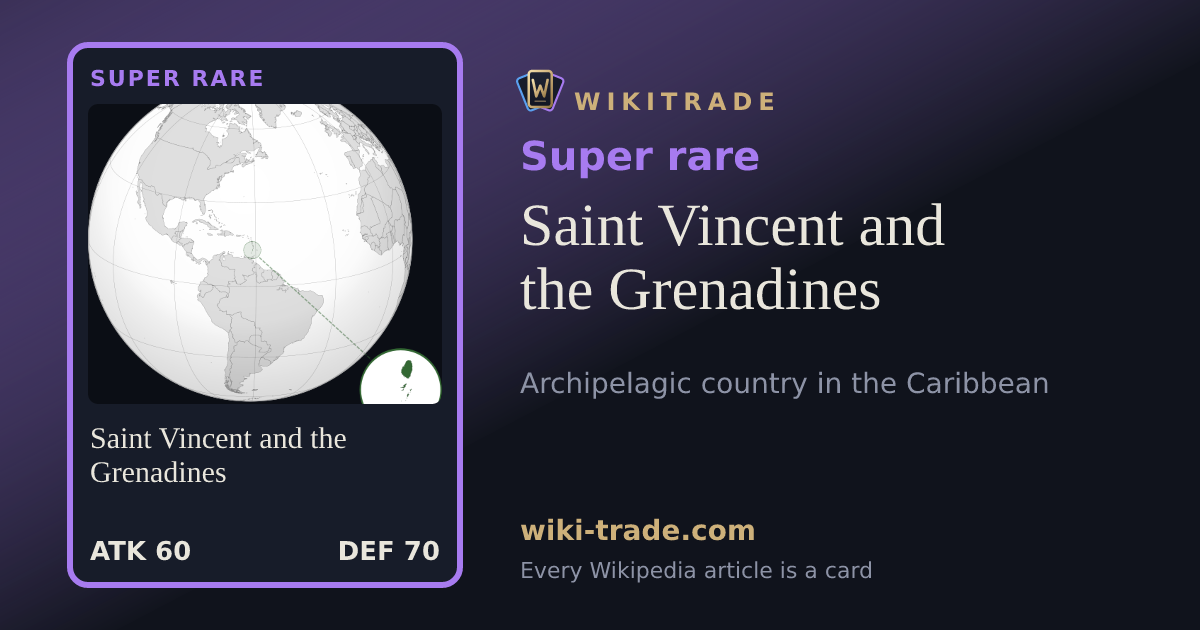 Saint Vincent and the Grenadines — Super rare card