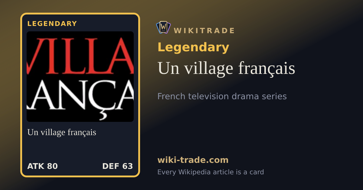 Un village français — Legendary card