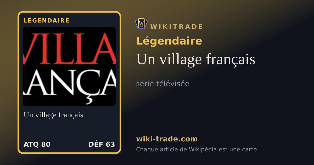 Un village français — carte Légendaire
