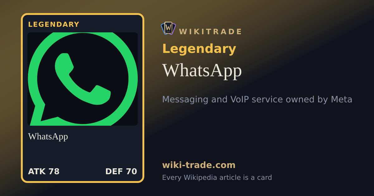WhatsApp — Legendary card