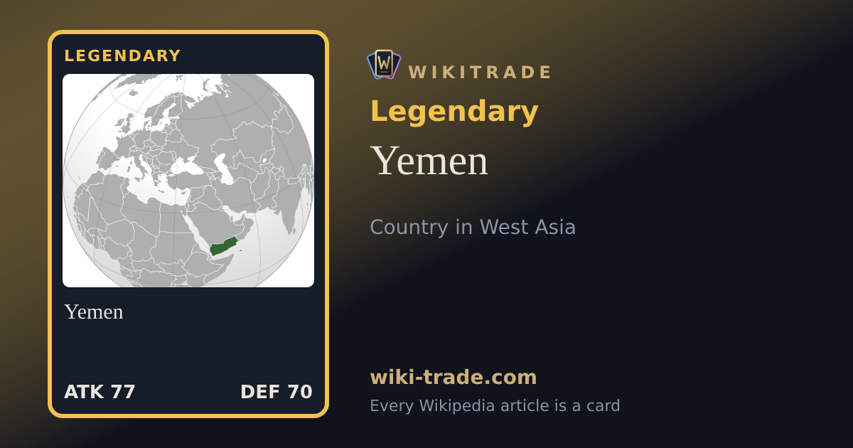 Yemen — Legendary card
