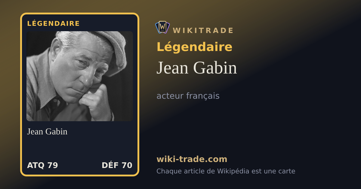 Jean Gabin — carte Légendaire
