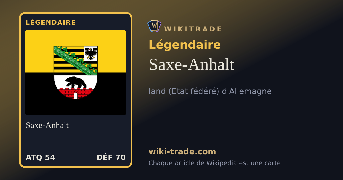 Saxe-Anhalt — carte Légendaire