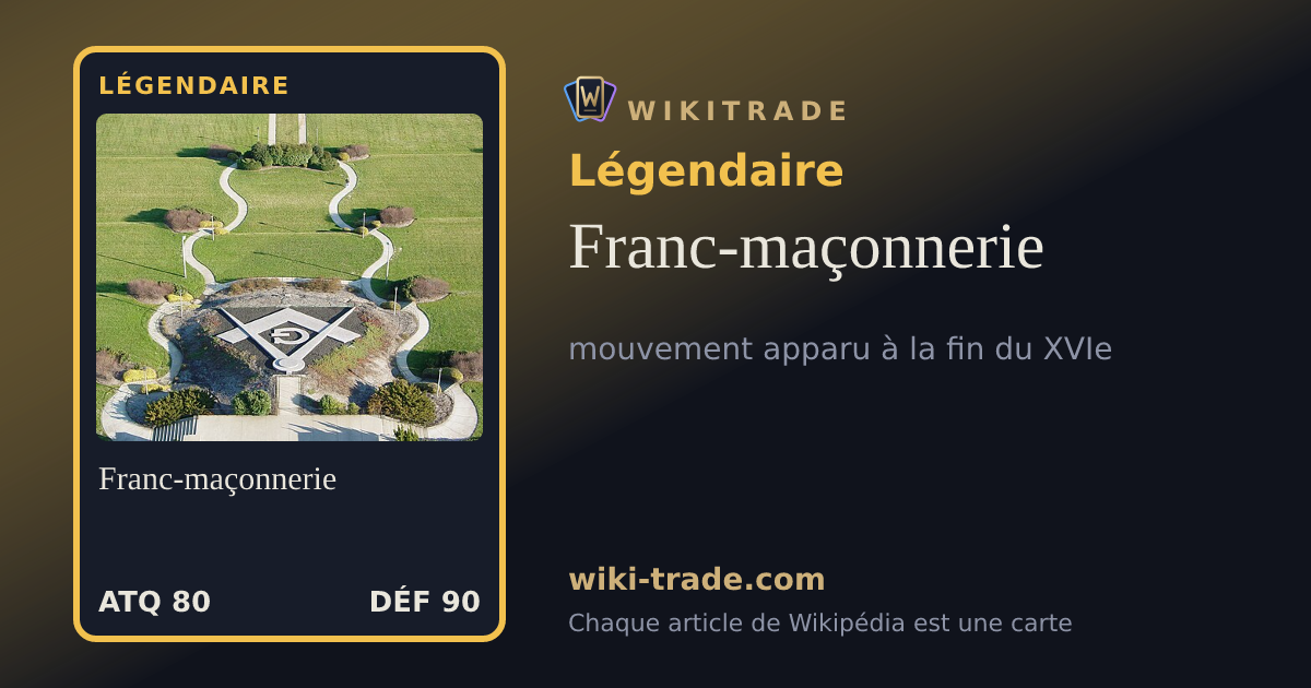 Franc-maçonnerie — carte Légendaire