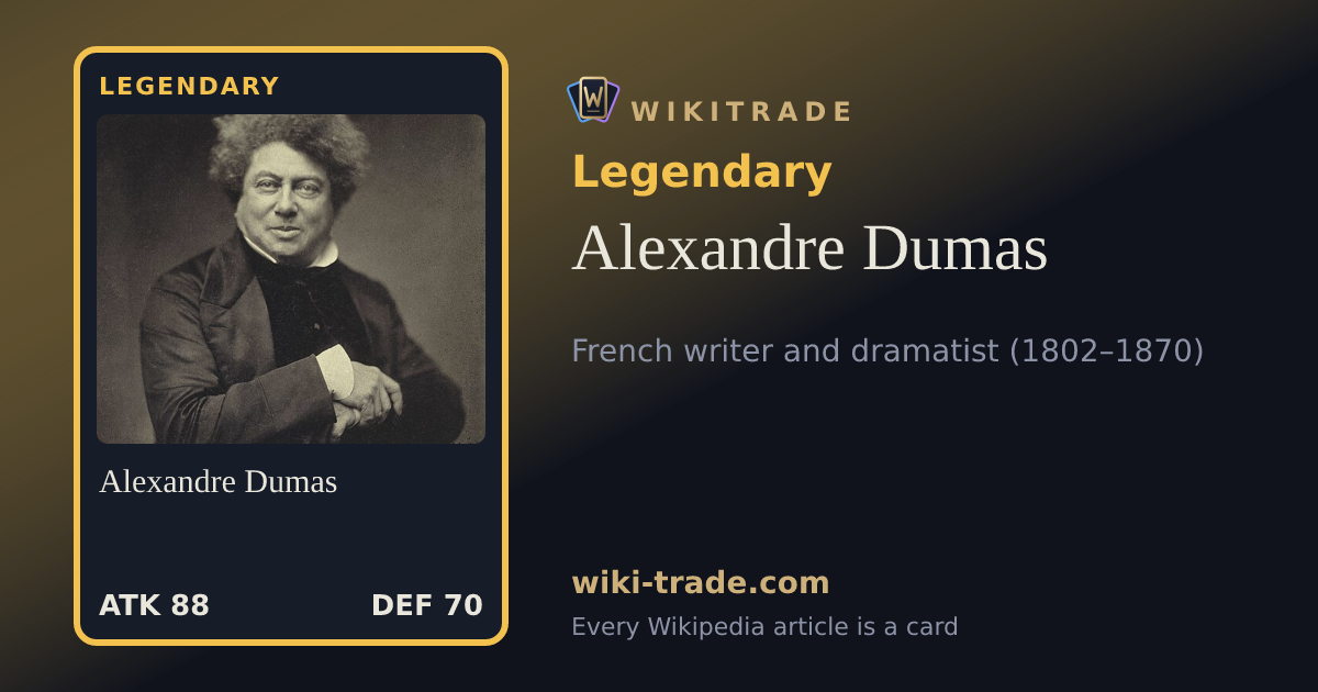 Alexandre Dumas — Legendary card