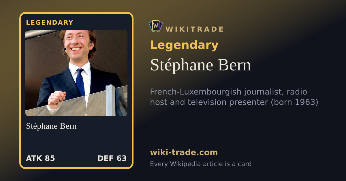 Stéphane Bern — Legendary card