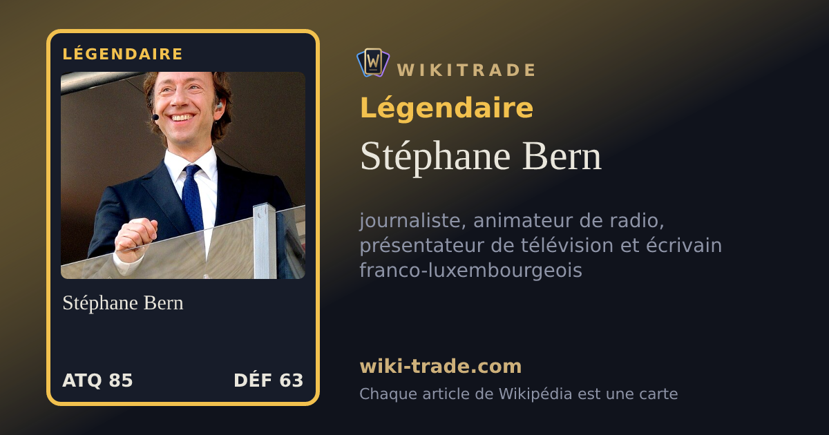 Stéphane Bern — carte Légendaire