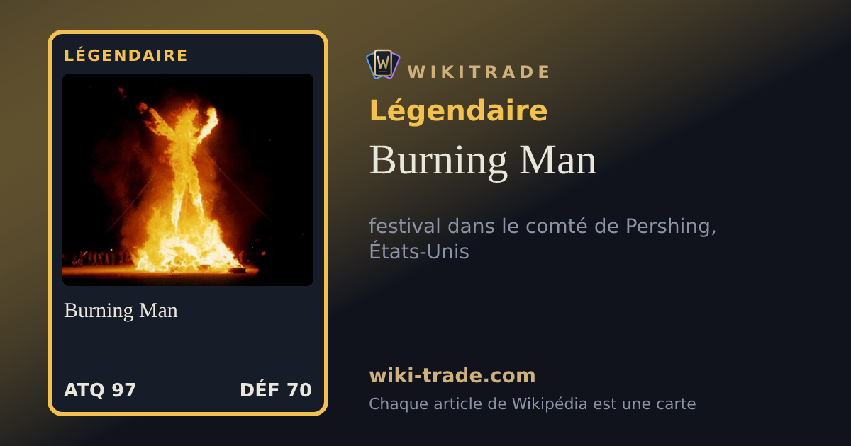 Burning Man — carte Légendaire